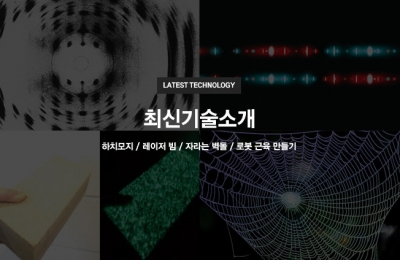 최신 기술 소개(하치모지, 레이저 빔, 자라는 벽돌, 로봇 근육 만들기) 
