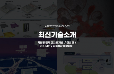 최신 기술 소개(독립형 전자 장치의 개발,  미니 폐, vLUME, 자율성장 복합지능)