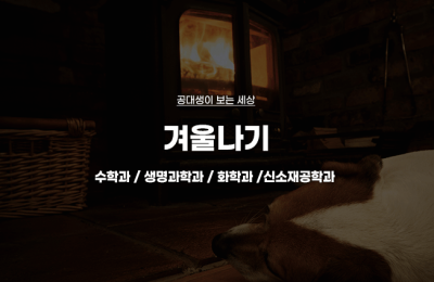 공대생이 본 겨울나기