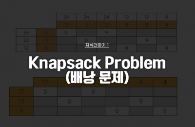 지식더하기 ① 배낭 문제