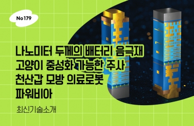 최신 기술 소개(나노미터 두께의 배터리 음극재, 고양이 중성화 가능한 주사, 천산갑 모방 의료로봇, 파워비아)